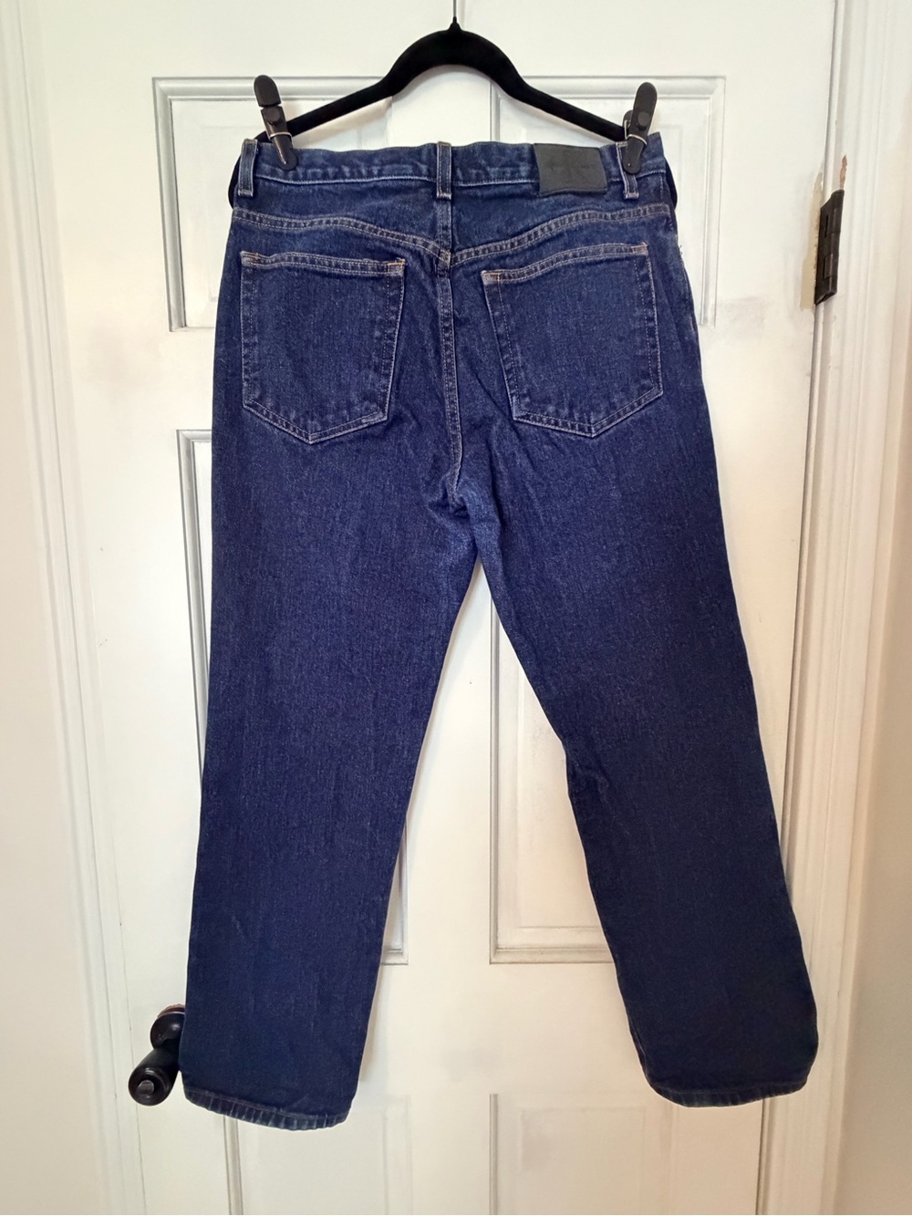 Calvin Klein Jeans Dark Blue Denim Jeans with Copper Stitching - Picture 3 of 6